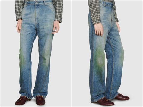gucci grass stained jeans price